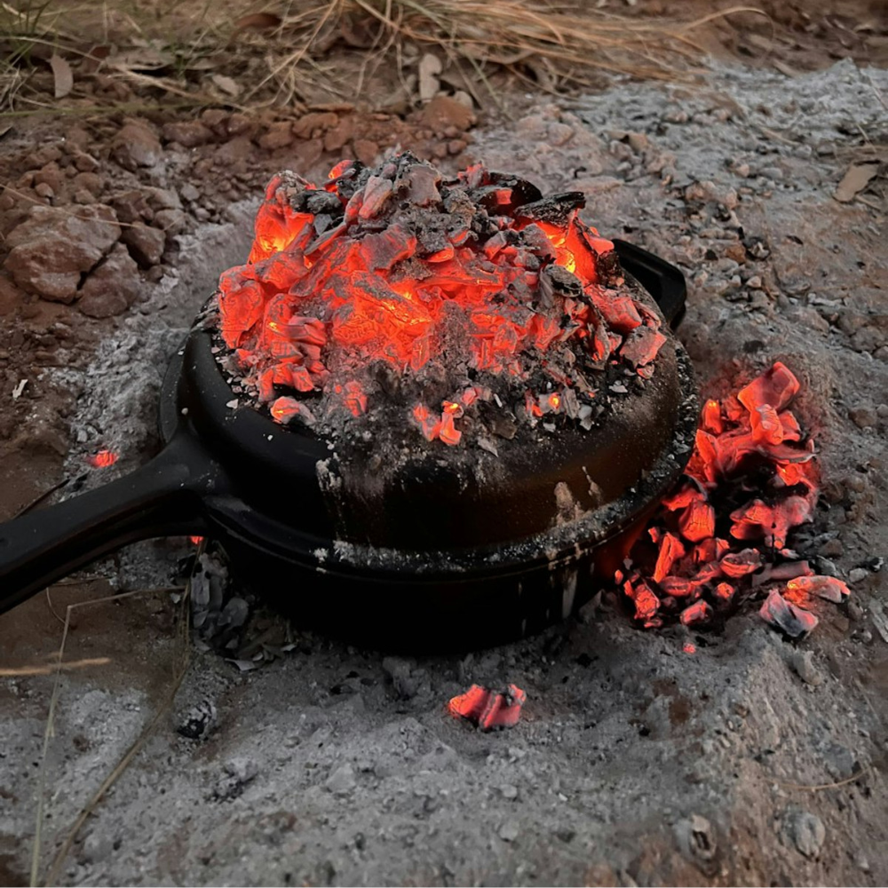 WildTrak 3.2 Quart Pre Seasoned Cast Iron 2 In 1 Combo Cooker