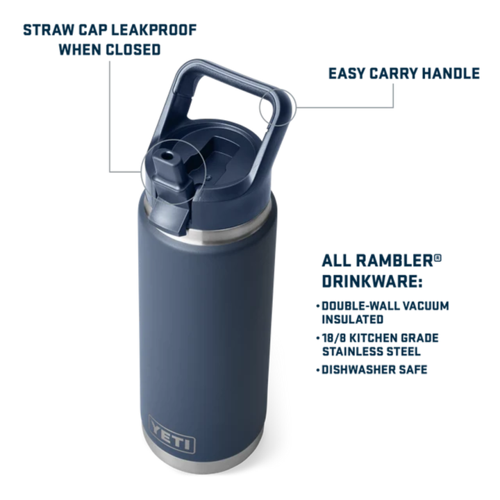Yeti Rambler Straw Bottle 26oz 769ml