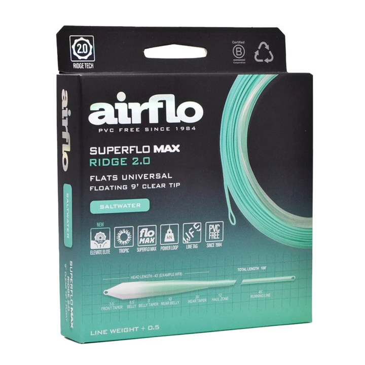 Airflo Superflo MAX Ridge 2.0 Flats Universal Clear Tip Fly Line