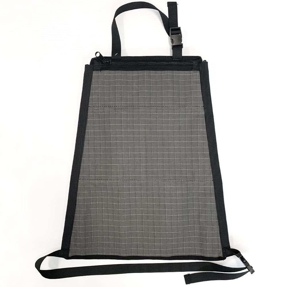 AOS Car Seat Organiser 12 Pocket Grey Canvas
