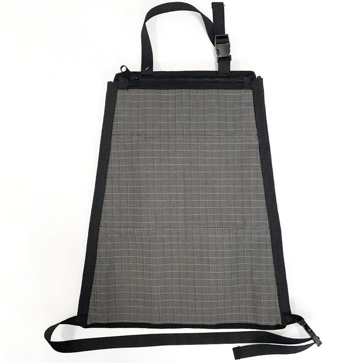 AOS Car Seat Organiser 12 Pocket Grey Canvas