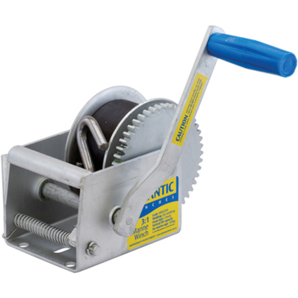 Atlantic Tinny Trailer Winch 550kg with Webbing Strap