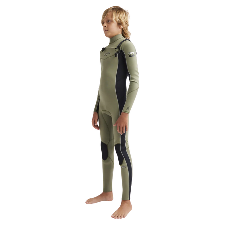 Billabong Boys 3/2mm Absolute Natural Chest Zip Steamer Wetsuit