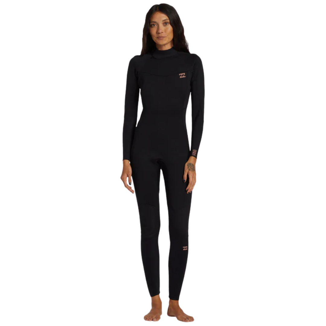 Billabong Womens 4/3mm Foil Back Zip GBS Steamer Wetsuit