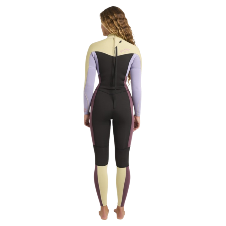 Billabong Womens 3/2mm Synergy Back Zip Flatlock Steamer Wetsuit