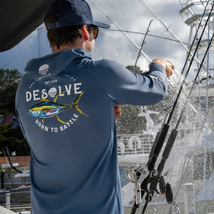 Desolve Helios Hooded Fishing Shirt Yellowfin