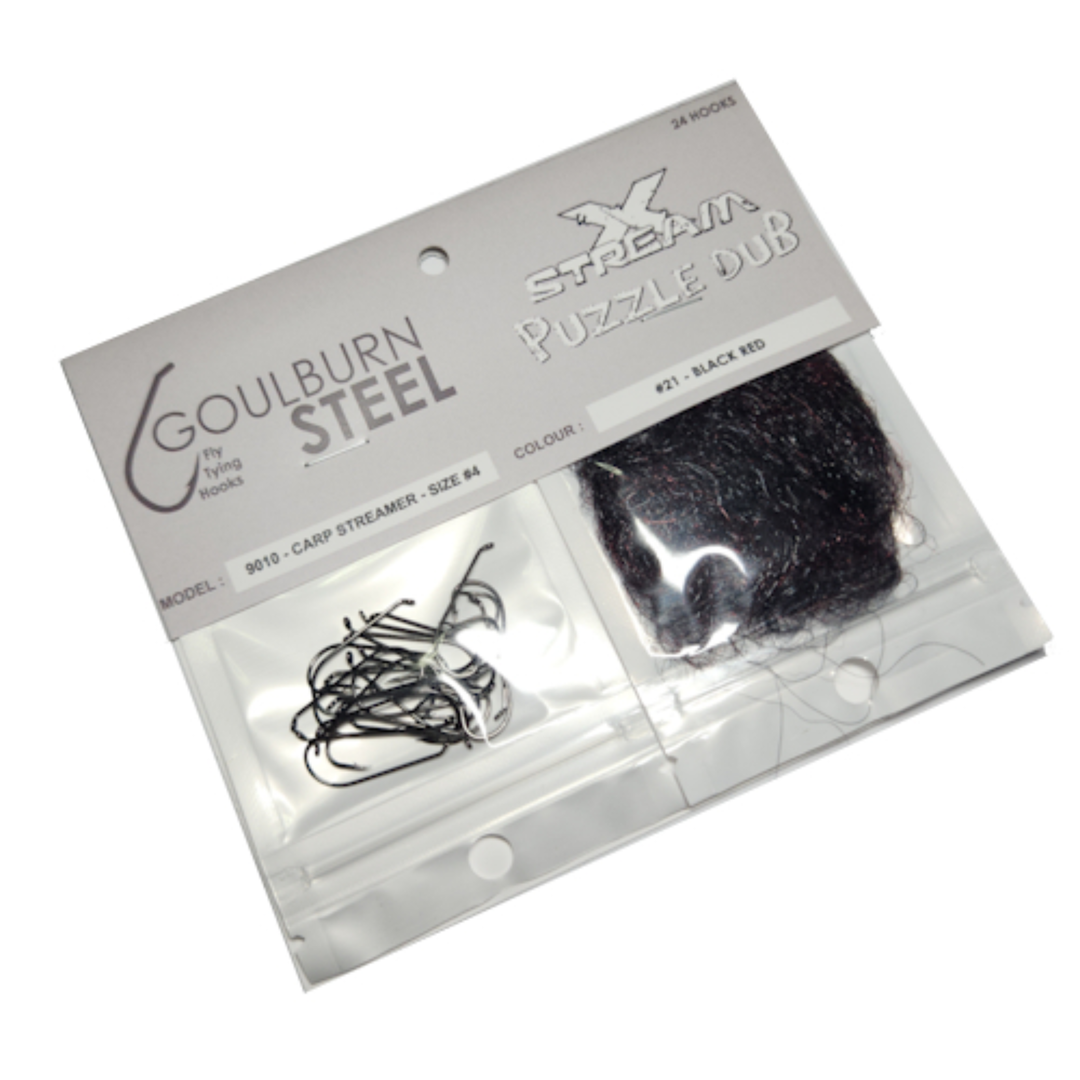 Goulburn Steel Carp Streamer Hook & Puzzle Dub Combo
