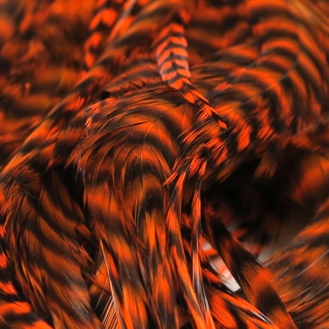 Hareline Half Grizzly Saddle Feathers