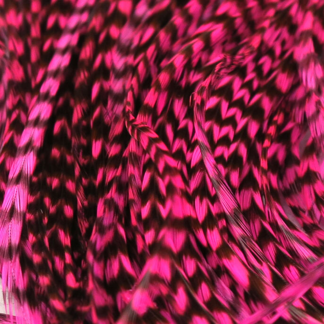 Hareline Half Grizzly Saddle Feathers
