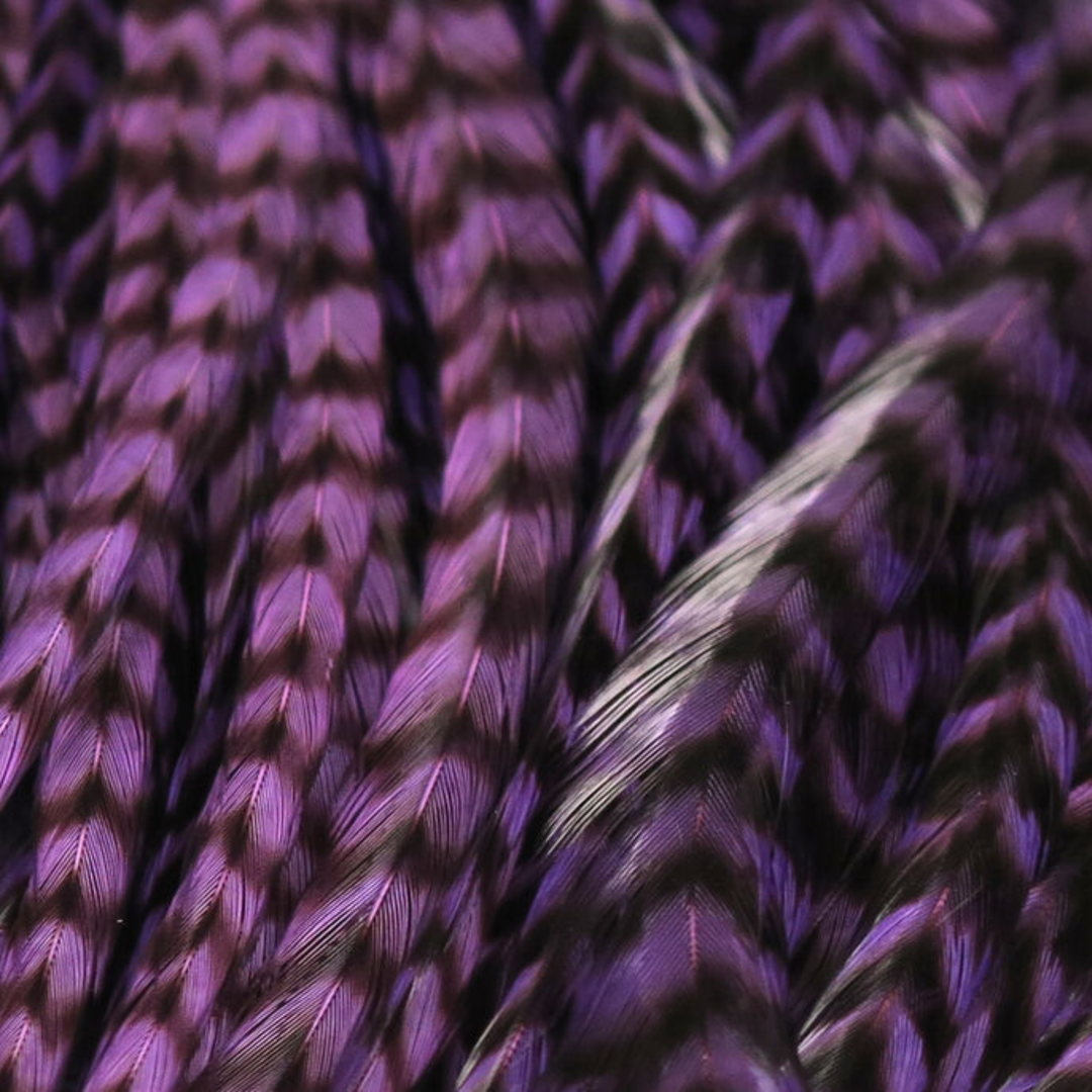 Hareline Half Grizzly Saddle Feathers