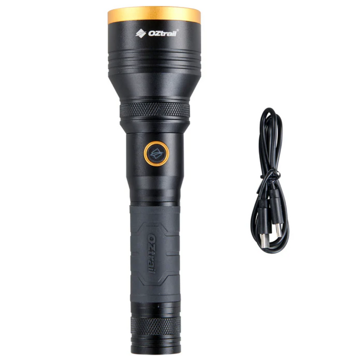 Oztrail 1000m Lumos Long Beam Flashlight
