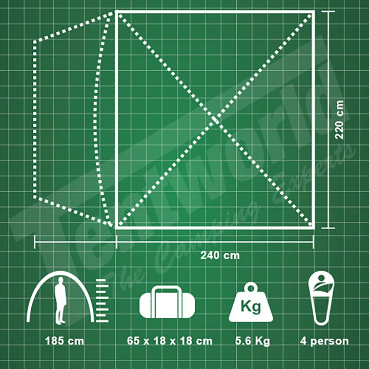 Oztrail Tasman 4V Dome Tent