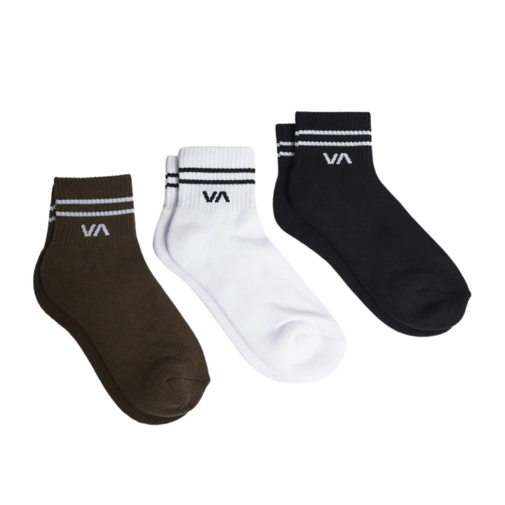 RVCA Womens VA Mini Crew Sock 3PK