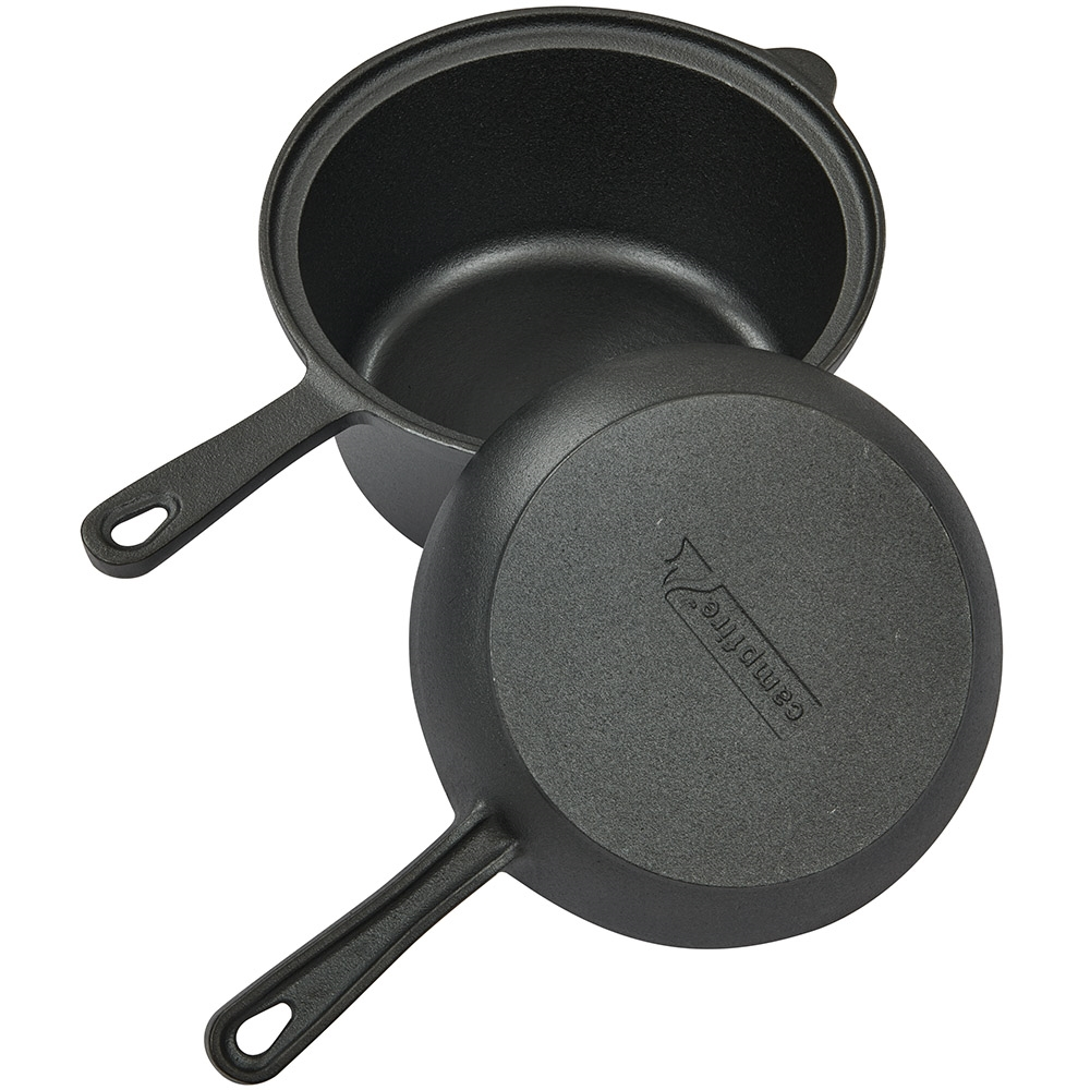 Campfire Cast Iron Saucepan with Skillet Lid 2.3QT