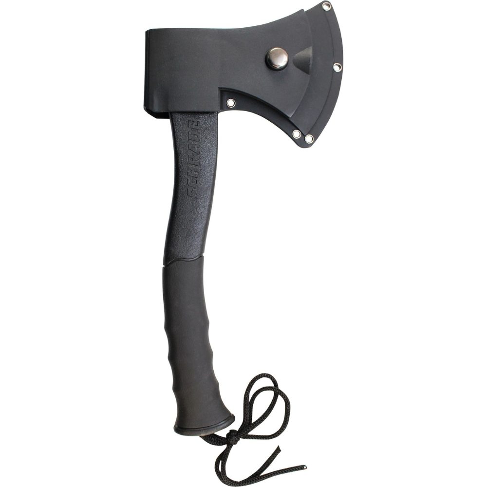 Schrade Survival Axe With Fire Starter & Molded Thermoplastic Belt Sheath