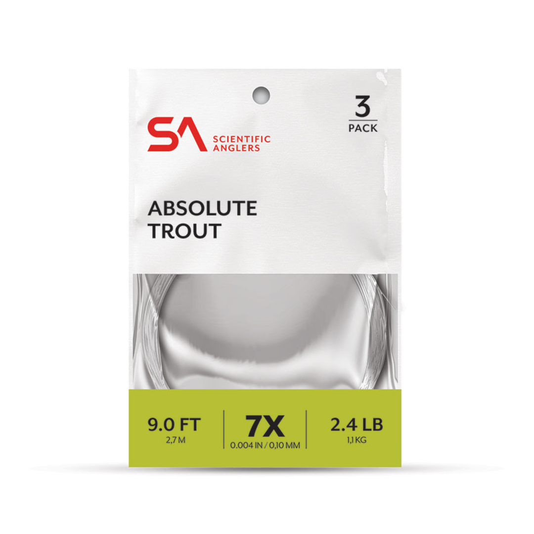 Scientific Anglers Absolute Trout Tapered Leader 9ft 3pk