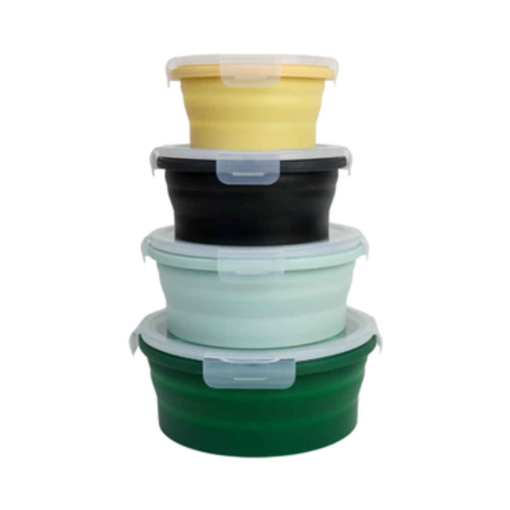 Rubber Collapsable Container Supex Round Collapsible Containers 4pk – Boss Outdoor