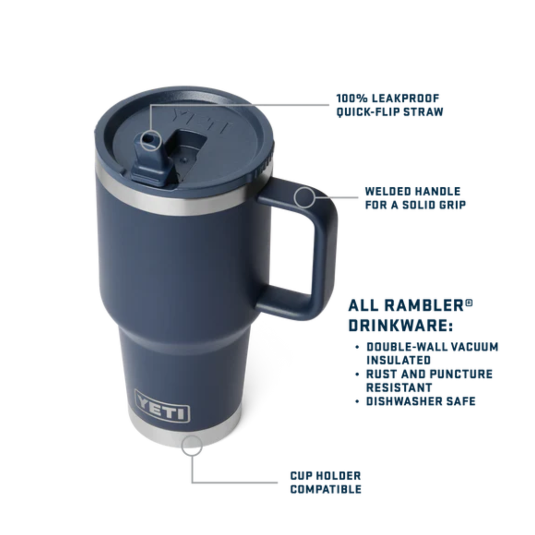 Yeti Rambler 30Oz Travel Straw Mug