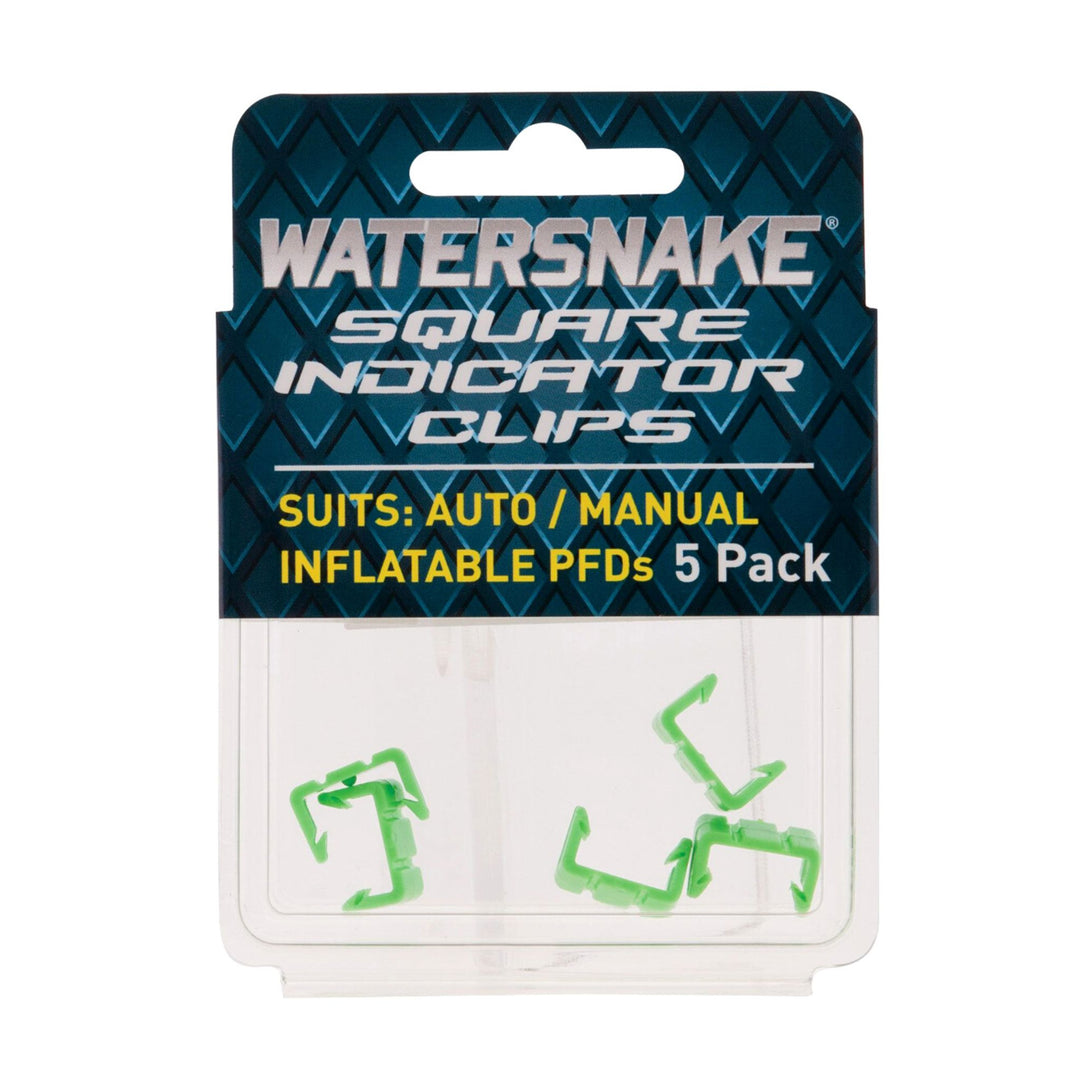 Watersnake Square Green Indicator Clips 5Pk Auto Man